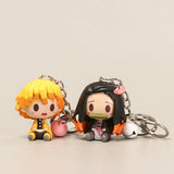 Demon Slayer Anime Keychain Nezuko Tanjirou Inosuke Zenitsu Figure Toy
