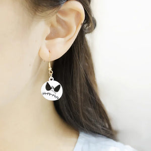 Demon Slayer Halloween Earrings Drop Horror Ghost Pumpkin Bat Accessory