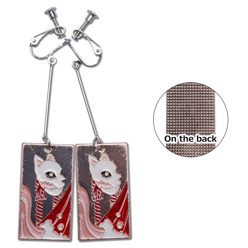 Demon Slayer Earrings Ear Clip Pendant - Cosplay Props