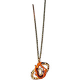 Demon Slayer Rengoku Kyoujurou Necklace Women Cosplay Charms Chain Pendant