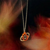 Demon Slayer Rengoku Kyoujurou Necklace Women Cosplay Charms Chain Pendant