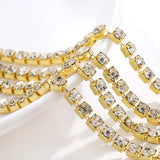 Sparkling Rhinestone Claw Chain Bracelet Crown Accessory