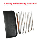 Dental Spatula Plaster Stainless Steel Wax Carving Tool Set
