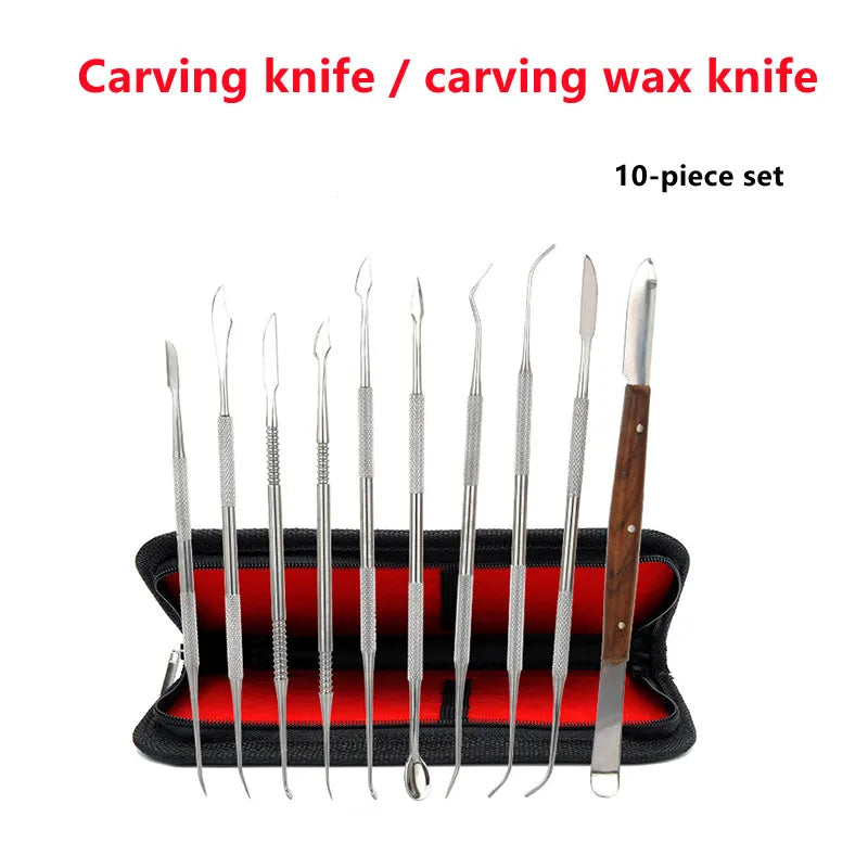 Dental Spatula Plaster Stainless Steel Wax Carving Tool Set