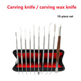 Dental Spatula Plaster Stainless Steel Wax Carving Tool Set