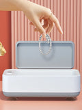 Portable Ultrasonic Jewelry Cleaner for Dentures Necklaces Coins Razors