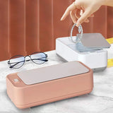 Portable Ultrasonic Jewelry Cleaner for Dentures Necklaces Coins Razors