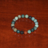 Alashan 100% Natural Agate 9.8mm Dark Green Bead Bracelet Men Women