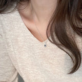 Elegant 925 Silver Necklace with Zircon Pendant