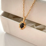 Elegant 925 Silver Necklace with Zircon Pendant