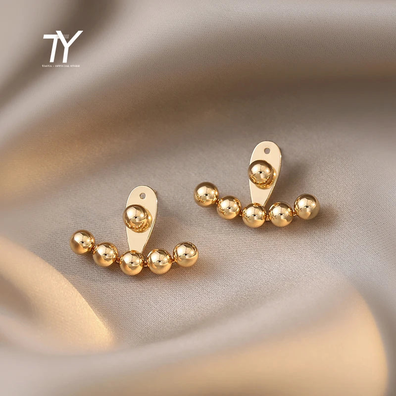 Back Hanging Colour Bean Earrings For Woman