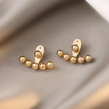 Back Hanging Colour Bean Earrings For Woman