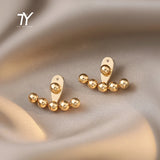 Back Hanging Colour Bean Earrings For Woman