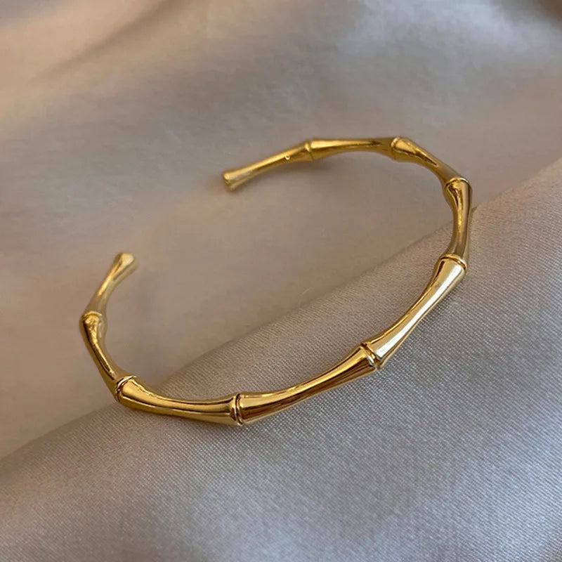 Bamboo Shape Adjustable Size Bracelet For Women