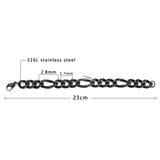 Antique Charm Bracelet Bangle Men Link Chain Clasp Stainless Steel