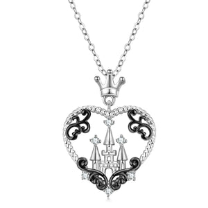 Zircon Pendant Necklace 925 Silver Set Chain Birthday Gift