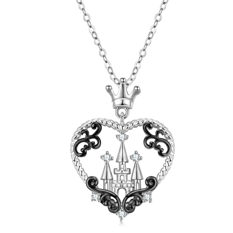 Zircon Pendant Necklace 925 Silver Set Chain Birthday Gift