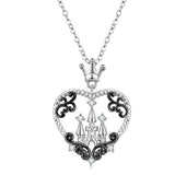 Zircon Pendant Necklace 925 Silver Set Chain Birthday Gift