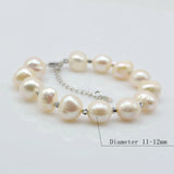 Baroque Red Pearl Bracelet Adjustable Silver Girly Style