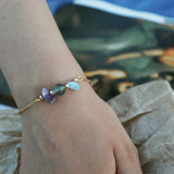 Pisces Adjustable Natural Stone Chain Bracelet