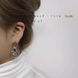 Personalized 14K Plated Knot Earrings with S925 Silver Needle