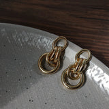 Personalized 14K Plated Knot Earrings with S925 Silver Needle