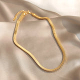 Fish Scale Shape Stainless Steel Choker Necklace for Women