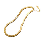 Fish Scale Shape Stainless Steel Choker Necklace for Women