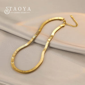 Fish Scale Shape Stainless Steel Choker Necklace for Women