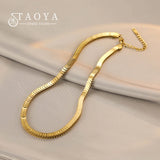 Fish Scale Shape Stainless Steel Choker Necklace for Women