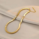 Fish Scale Shape Stainless Steel Choker Necklace for Women