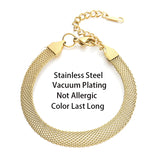 Vintage Reticular Weave Stainless Steel Bracelet for Women