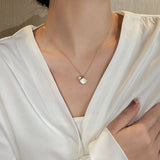 Shell Pearl Pendant Chain Short Necklace Jewelry for Women