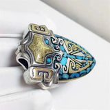 Ulan Flower Taotie Shield Necklace Pendant for Men and Women