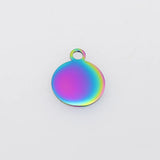 Engraving Laser Logo Stainless Steel Charm 18mm