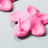 Double Flower Stud Earrings Exaggerated Summer Style