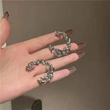 Butterfly Silver Flame Earrings for Women