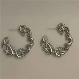 Butterfly Silver Flame Earrings for Women