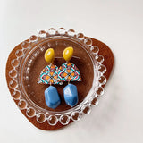 Baroque Oil Painting Clip Earrings Bohemian No Piercing