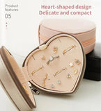Round Jewelry Organizers Box Pendants Ring Earring Necklace Storage Case