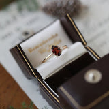 Charm Ruby Faceted Adjustable Ring Silver Jewelry