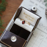 Charm Ruby Faceted Adjustable Ring Silver Jewelry