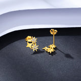 Star Shape Zircon Stud Silver Earrings Plated Small Party Jewelry
