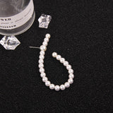 Pearls Ear Jackets Big Beads Stud Earrings For Women Jewelry