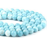 Natural Larimar Stone Beads 4-12mm Round Ball DIY Beading Findings