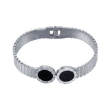 Titanium Steel Roman Numeral Bracelet for Women, Elegant Lady Jewelry Watch Band