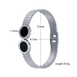 Titanium Steel Roman Numeral Bracelet for Women, Elegant Lady Jewelry Watch Band