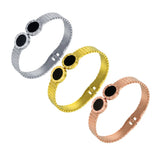 Titanium Steel Roman Numeral Bracelet for Women, Elegant Lady Jewelry Watch Band