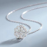 Sterling Silver 925 Four-Leaf Clover Necklace for Women