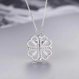 Sterling Silver 925 Four-Leaf Clover Necklace for Women